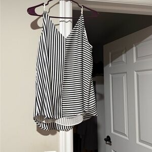 Express Black and White Striped Camisole